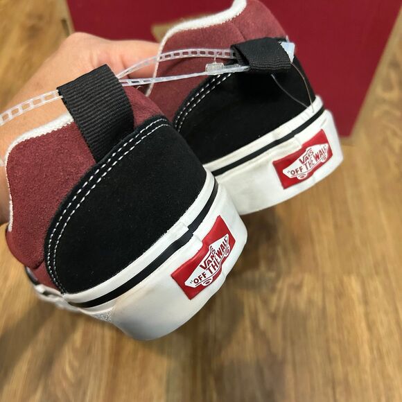 VANS knu black suede slip on shoes sneakers mens 7.5 new - Picture 4 of 6